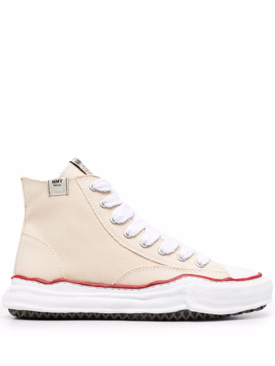 Shop Miharayasuhiro Lace-up High-top Sneakers In Neutrals