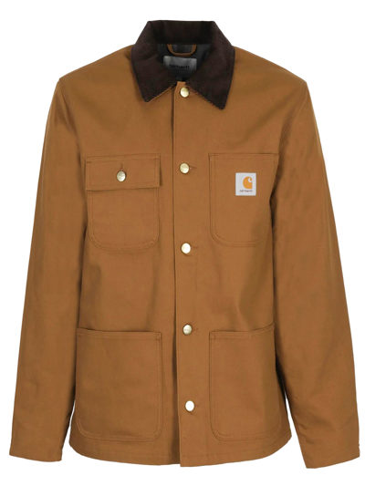 Shop Carhartt Brown Cotton Shirt-jacket In Marrone