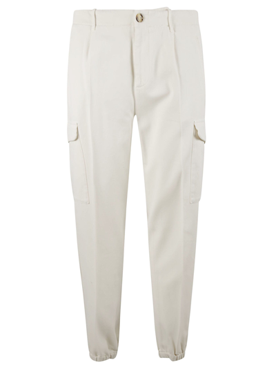 Shop Brunello Cucinelli Cargo Trousers In White