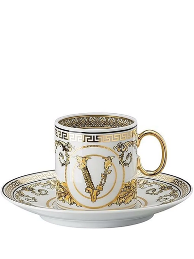 Versace Virtus Gala White Ad Cup & Saucer In White