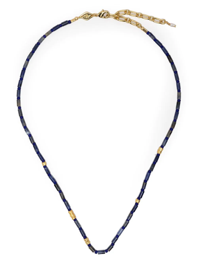 Shop Anni Lu Azzurro Beaded Necklace In Blau