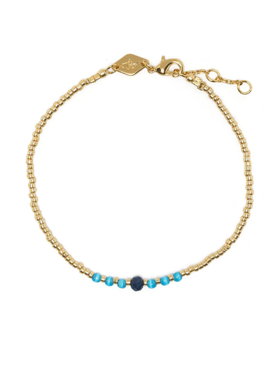 Shop Anni Lu Bead & Gem 21 Bracelet In Gold