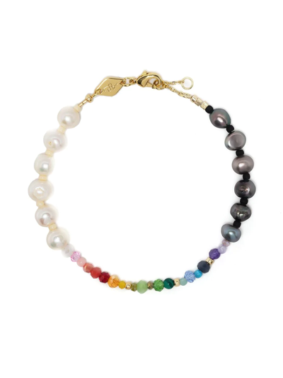 Shop Anni Lu Iris Pearl Bracelet In Mehrfarbig