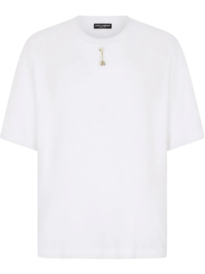 Shop Dolce & Gabbana Logo-plaque Short-sleeve T-shirt In White