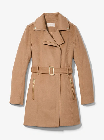 Michael kors wool blend belted coat shop