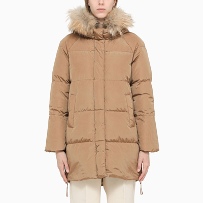 Weekend Max Mara Camel Waterproof Taffeta Bembo Parka In Beige | ModeSens