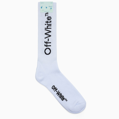 Shop Off-white White Logo-print Socks