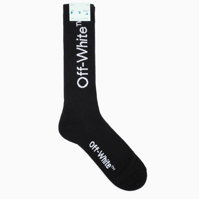 Shop Off-white Black Logo-print Socks