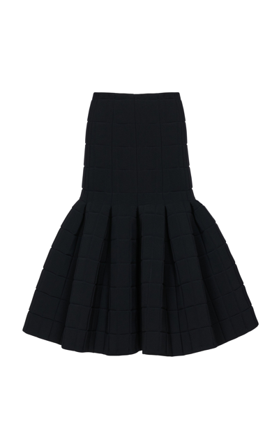 Shop A.w.a.k.e. Women's Textured Crepe Midi Skirt In Black