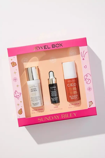 Shop Sunday Riley Jewel Box Gift Set In Pink