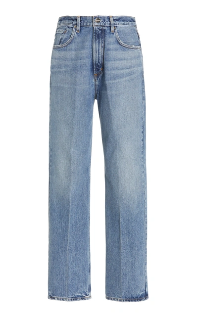 Shop Goldsign Women's The Martin Rigid High-rise Straight-leg Jeans In Light Wash