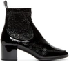 PIERRE HARDY Black Patent Ace Ankle Boots