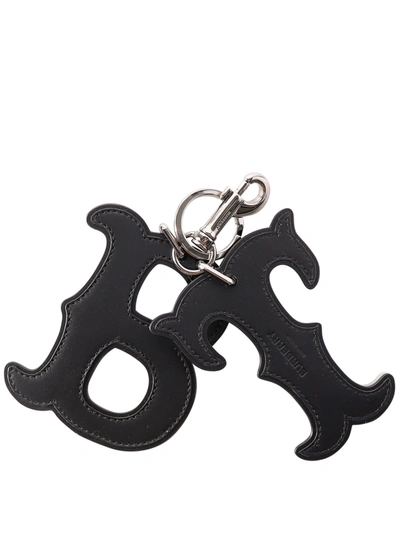 Burberry Black Two-piece Leather Keychain