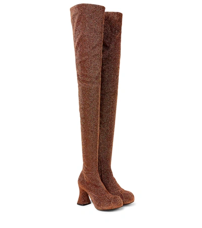 Shop Stella Mccartney Groove Over-the-knee Boots In Pumpkin
