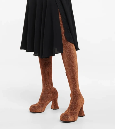 Shop Stella Mccartney Groove Over-the-knee Boots In Pumpkin