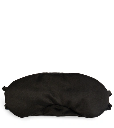 Prada Satin Eye Mask And Pouch Set In Nero
