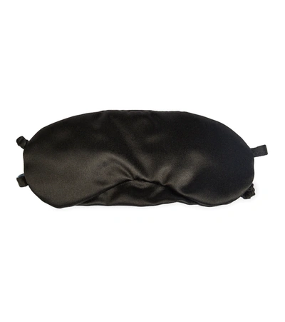 Prada Satin Eye Mask And Pouch Set In Nero