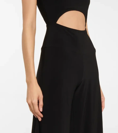 Shop Norma Kamali Strapless Cutout Jumpsuit In Black
