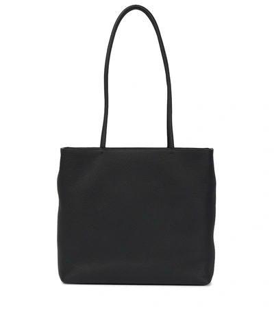 Shop The Row Medium Leather Tote In Black