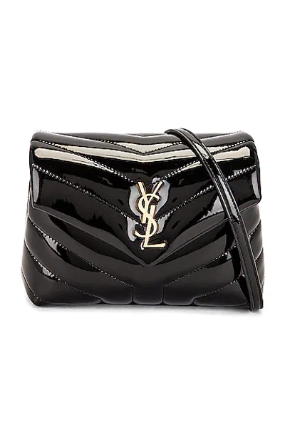 Shop Saint Laurent Toy Loulou Patent Bag In Nero