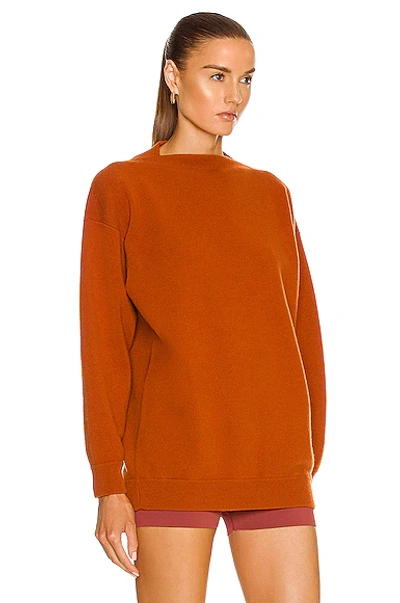 Alaïa Relaxed Regular Fit Cashmere Sweater In Orange