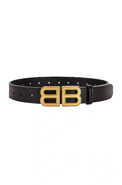 Shop Balenciaga Bb Hourglass Belt In Black