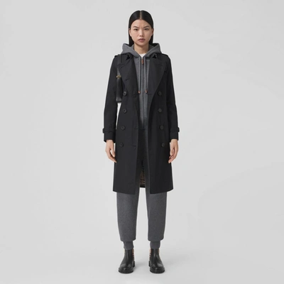 Shop Burberry The Long Kensington Heritage Trench Coat In Midnight