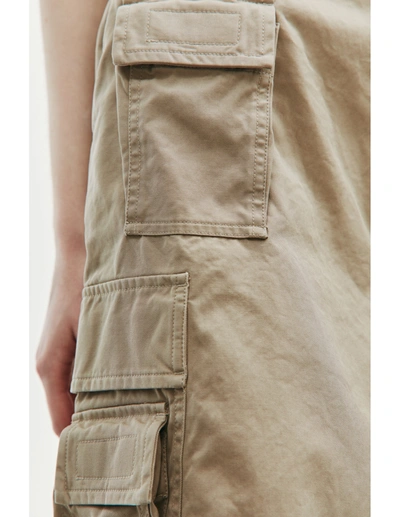 Shop Balenciaga Cargo Cotton Shorts In Beige