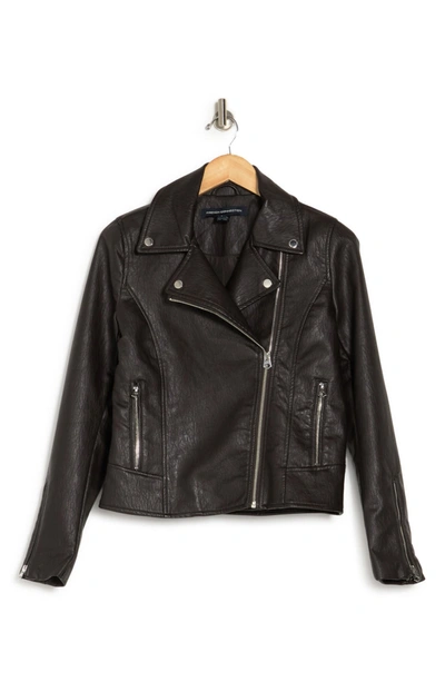 Shop French Connection Faux Leather Moto Jacket In Espresso
