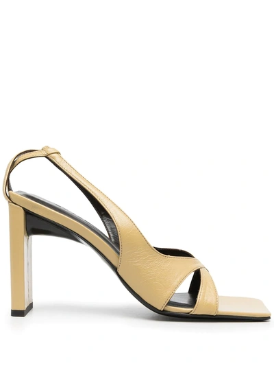 Shop By Far Kseniya Crossover 85mm Sandals In Gelb