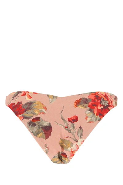 Shop Zimmermann Printed Stretch Nylon Cassia Bikini Bottom  Floral  Donna 3