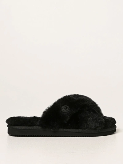 Shop Michael Michael Kors Slipper Sandal In Black