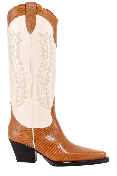 Shop Paris Texas El Dorado Pointed Toe Boots In Multi