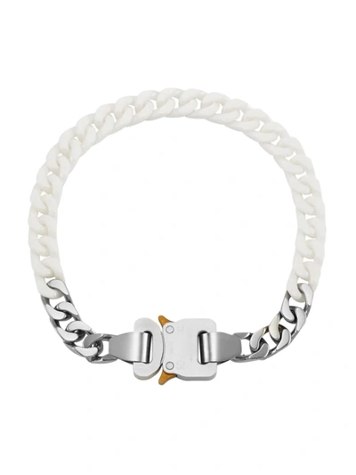 Shop Alyx Ceramic Buckle Chain Choker Necklace In White