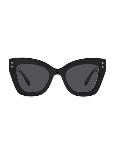 Shop Isabel Marant Women's 51mm Cat Eye Sunglasses In Black