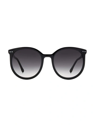 Shop Isabel Marant Women's 55mm Round Sunglasses In Black