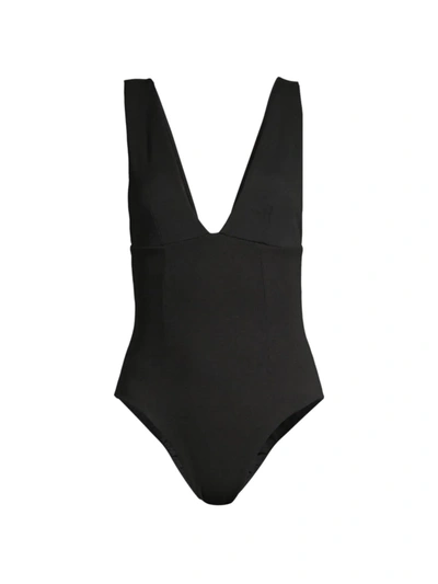 Shop Haight Women's Raquel Crepe Swimsuit In Black