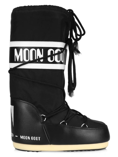 Shop Moon Boot Men's Unisex Icon Nylon Snow Boots In Black