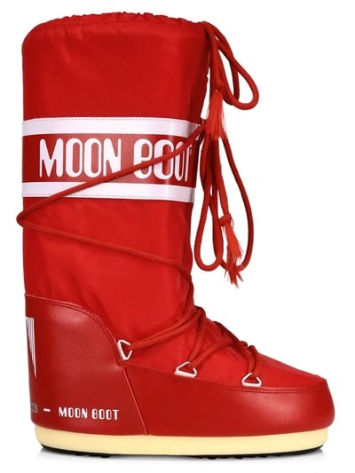 Shop Moon Boot Men's Unisex Icon Nylon Snow Boots In Red