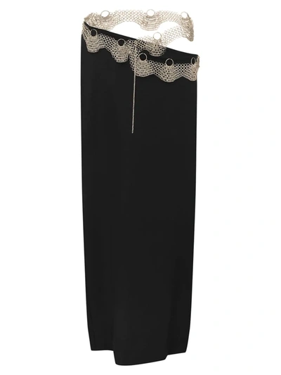 Shop Christopher Esber Women's Chain Belt Maxi-skirt In Black