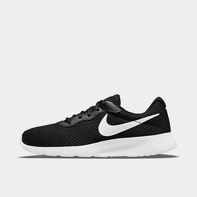 Shop Nike Men's Tanjun Casual Shoes In Black/white