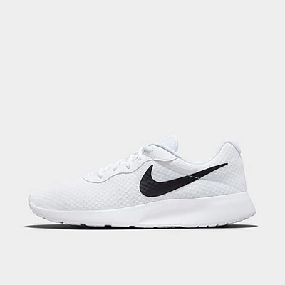 Shop Nike Men's Tanjun Casual Shoes In White/white/black