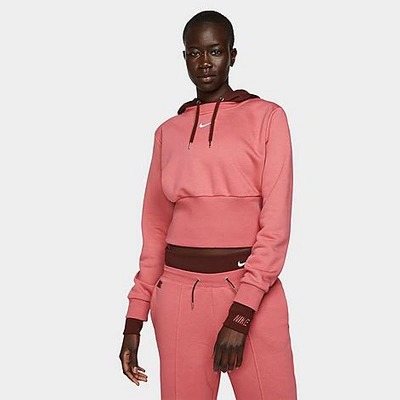 Nike air womens shop half zip hoodie pink