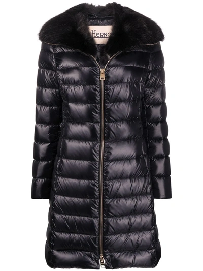 Shop Herno Elisa Down-padded Coat In Schwarz