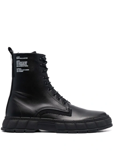 Shop Viron Lace-up Ankle Cargo Boots In Schwarz