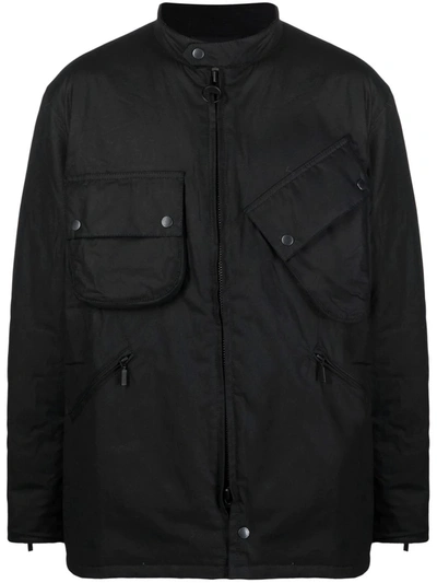 Barbour Multi-pocket Zip-up Jacket In Schwarz