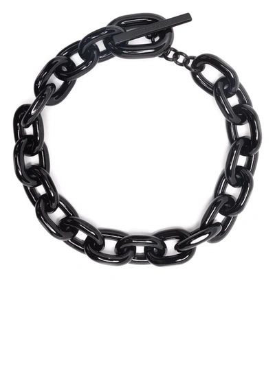 Shop Paco Rabanne Xl Link Necklace In Schwarz