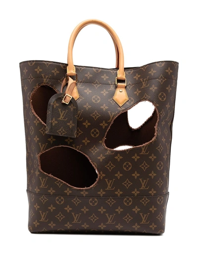 Pre-owned Louis Vuitton X Comme Des Garçons 2014 Limited Edition Halls Tote Bag In Brown