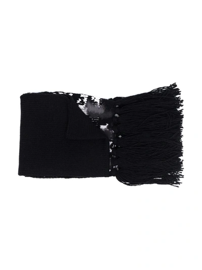Les Hommes Chunky-knit Scarf In Black