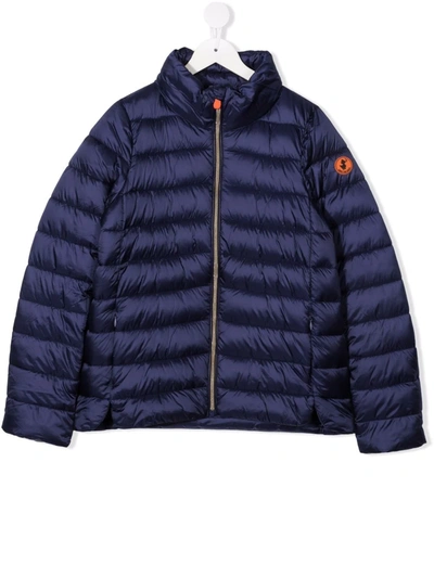 Shop Save The Duck Classic Padded Jacket In Blue
